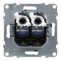 LEGRAND SUNO ČERNÁ DATOVÁ ZÁSUVKA DVOJITÁ 2X RJ45 CAT.6, UTP NESTÍNĚNNÁ, LCS3