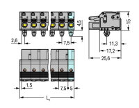 Pružinová svorka Push-in CAGE CLAMP šedá 2,5mm2 11pól. WAGO 2231-211/008-000