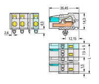 Pružinová svorka CAGE CLAMP 2,5mm2 sv.šedá 5pól. WAGO 721-205/008-000/037-000