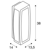 MERIDIAN BOX venkovní nástěnné svítidlo TC-(D,H,T,Q)SE IP54 stříbrošedé 20 W