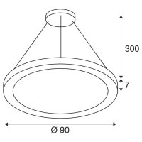 MEDOŽ RING 90, závěsné svítidlo, délka z
