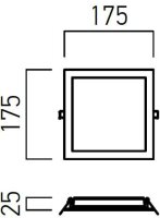XFACE REC. SQ. PANEL 18W 100-240V AC 400