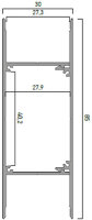 PRF101 WALL MOUTING AL. PROFILE 2 m, for