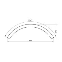 XFREE M CURVED 500mm 120dgr SUSP. LIGHT