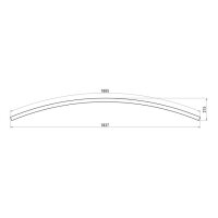 XFREE S CURVED 2400mm 45dgr SURF./SUSP.