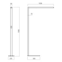 XLUX FLOOR LAMP DIM./MOTION+DALIGHT SZ.