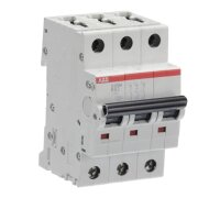 S203M-B63 3 fázový jistič 63 A char. B 10kA ABB 2CDS273001R0635