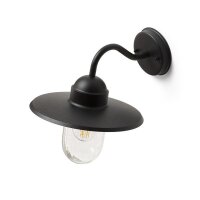 BEACON nástěnná černá strukturované sklo 230V E27 60W IP44 RENDL R13614