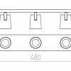 KENNY III přisazená bílá/černá 230V GU10 3x35W RENDL R12918
