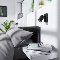 DUDE nástěnná černá 230V LED GU10 9W RENDL R13925