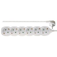 Prodlužovací kabel 3 m/6 zásuvek/bílý/PVC 1mm2 EMOS P0623