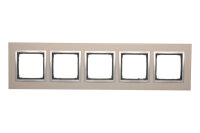 Rámeček 5-násobný Simon 54 Nature, IP20/IP44, kovový saténový lesk DRN5/79