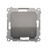 Ovladač zapínací SVĚTLO, řazení 1/0, 10AX, 250V~, antracit mat, metalizované