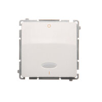 Spínač dvojpólový, s orientačním LED podsvětlením, řazení 2 So, 10AX, 250V, bílá