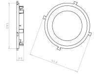 Přední kryt, HaloX 100, průměr 85 mm, do betonu KAISER 1281-04