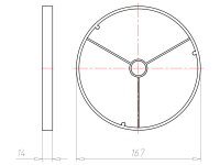 Přední prstevec KompaX 1, průměr 160 mm, do betonu KAISER 1293-16