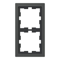Rámeček Merten D-Life sklo dvojnásobný, Onyx Black, Sklo SCHNEIDER MEG4020-6503