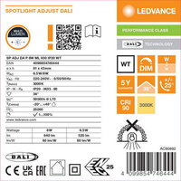 SPOT ADJUST DALI 8W ML 930 IP20 WT LEDVANCE 4099854746444