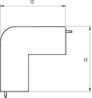 OBO WDK HA60060CW Kryt vnějšího rohu pro kanál WDK 60x60mm krémová bílá