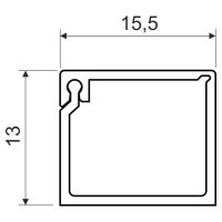 LZ 15X12 KD  LIŠTA ZAKLAPÁVACÍ