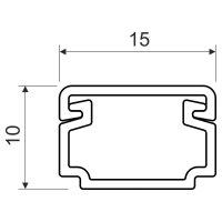 LH 15X10 HA LIŠTA HRANATÁ