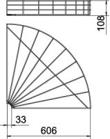 OBO GRB 90 160 G Oblouk 90° mřížových žlabů 105x600 Ocel galv. zinek