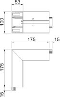 OBO GK-AS53100RW Vnější roh Rapid 45-2 190x190x100 čistě bílá