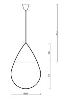 Závěsné svítidlo DANAE S LED-5L06C04/1L12C03ZS11/452/L100 2/1 C 3000 20/9W IP40