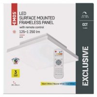 LED přisazené svítidlo IRVI čtvercové 18W frameless stmív. se změnou CCT CRI>95