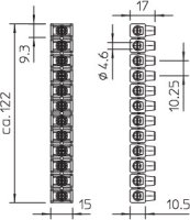 OBO 70 VDE Odbočovací svorka Dolü oboustranně otevřená 2,5mm2 tříděno