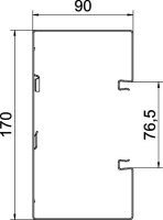 OBO GS-S90170RW Kanál pro přístroje Rapid 80 90x170x2000 čistě bílá Ocel 6277700