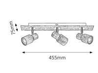 Rabalux 6007 Merkur GU10 3x MAX 50W IP20
