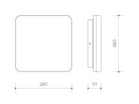 Přisazené chytré LED svítidlo ADAM 280 SMART Tuya Wifi PANLUX PN31400011