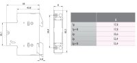 ETI Poj. odpojovač, 1 pól+N, 400V PCF 8 1p+N 6kA L-LED indikace