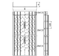 Žlab LINEAR+ L1B-P 200/100 ''SZ'' perforovaný pro velká rozpětí 6m