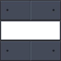 Středový kryt 4xbezpot.tlačítko 24V+LED/LABEL-STEEL GREY COATED NIKO 220-40350