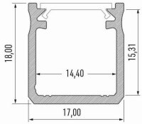 Hliníkový profil AL-PROFIL Y INOX 1M (10-0093-10) GREENLUX GXLP1064