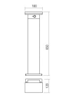 Nástěnné svítidlo TAIYO AP LED 2W IP54 DG 3000K REDO 90536