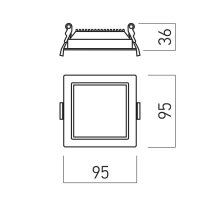 XEVO SQUARE CCT 200-240V AC 8W 95x95 90g