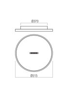 Stropní svítidlo BUTTON PL LED 31W+13W 3000K BK  REDO 01-3830