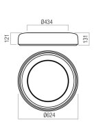 Stropní svítidlo DIP PL LED 40W 3000K/4000K D624 WH REDO 01-3941