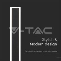 17W LED Wall Lamp Black Body 3000K IP65 V-TAC SKU6830