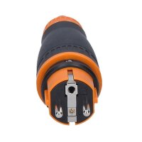 Zástrčka do vlhka, přímá, IP44, černá-oranžová SOLIGHT P67