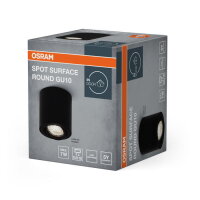 LED SPOT SURFACE Round GU10 Black LEDVANCE 4099854445965