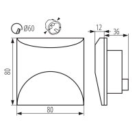 EXIN LED L B-NW Schodišťové svítidlo LED KANLUX 39139