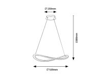 Závěsné svítidlo KALLIRA zlatá LED 40W IP20 RABALUX 72281