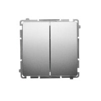Ovládač zapínací dvojitý, řazení 1/0+1/0, 16AX 250V~, Satén BMP2.01/29