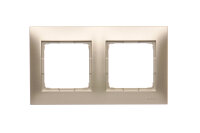 Rámeček 2-násobný Simon 54 Premium, IP20/IP44, zlatá matná, metalizované DR2/44