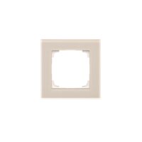 Rámeček 1 násobný, skleněný krémové matné sklo KONTAKT SIMON TRN1/171