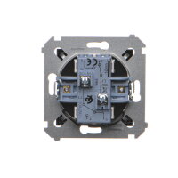 Přepínač dvojitý střídavý, s orientačním LED, 6+6 So, 10AX, 250V černá matná